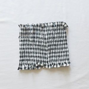 gingham tube top